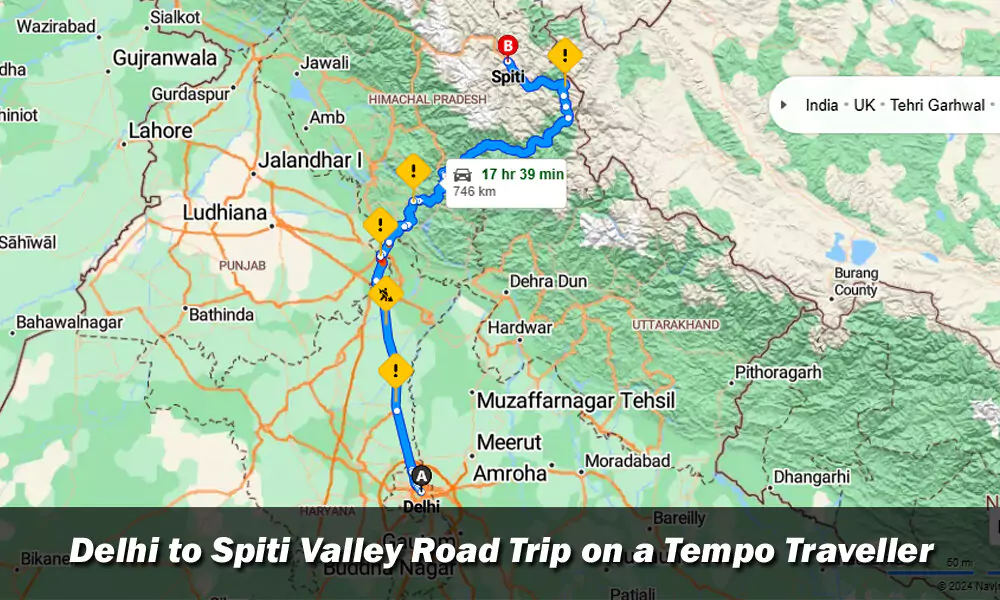 Delhi to Spiti Valley